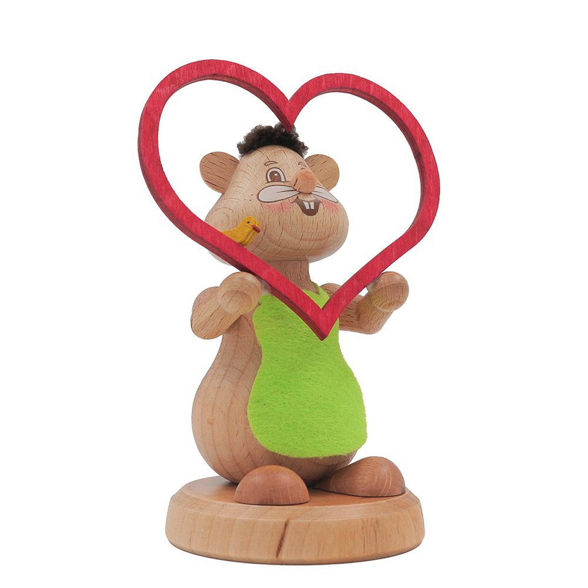 HOLZFIGUR Hamster Romantiker 11 cm - Multicolor, Metall (6/11/0.1cm)