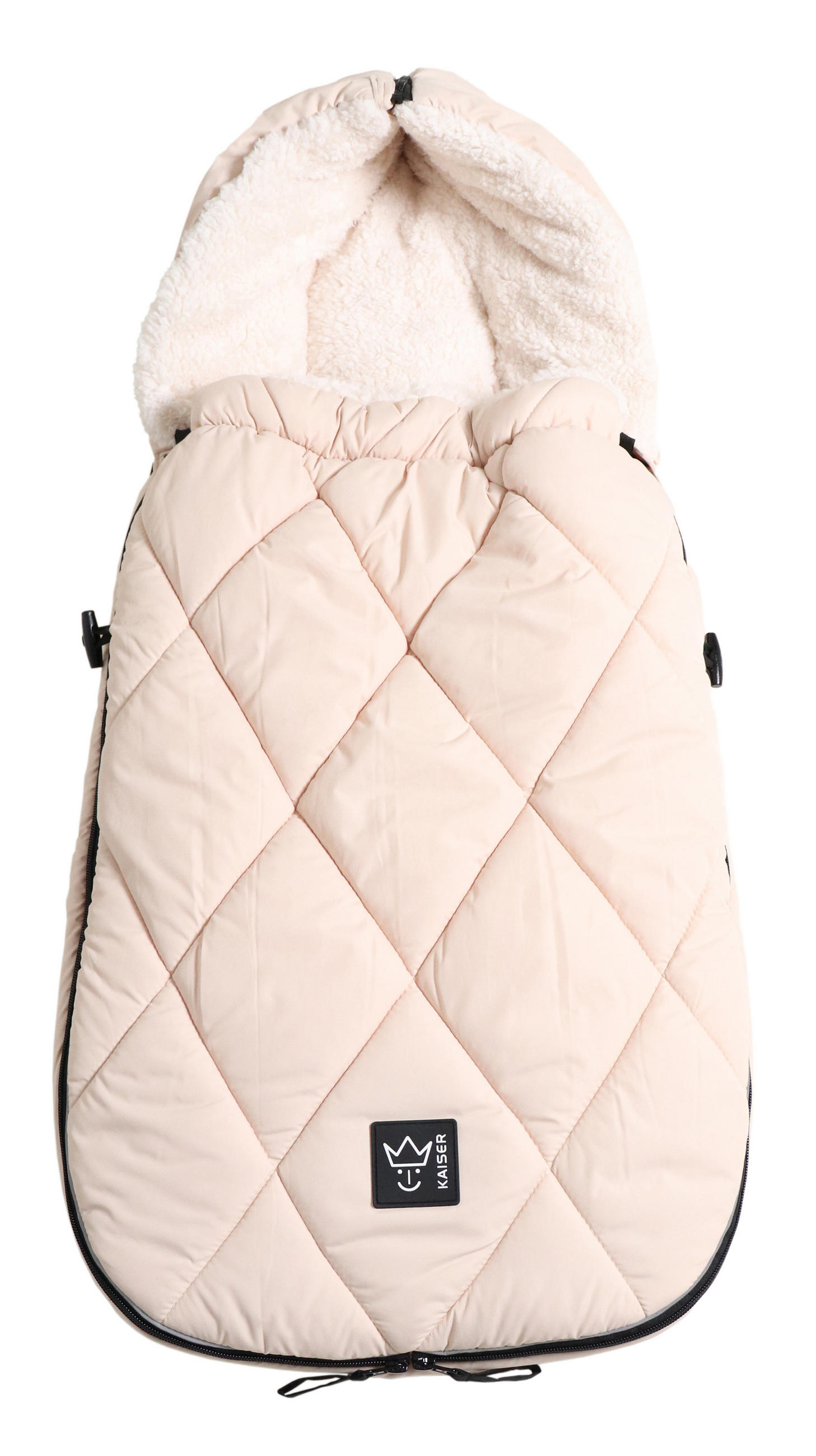 KINDERWAGEN-FUSSSACK XL TOO, sand/creme - Beige, Textil (46/10/105cm) - Kaiserbaby