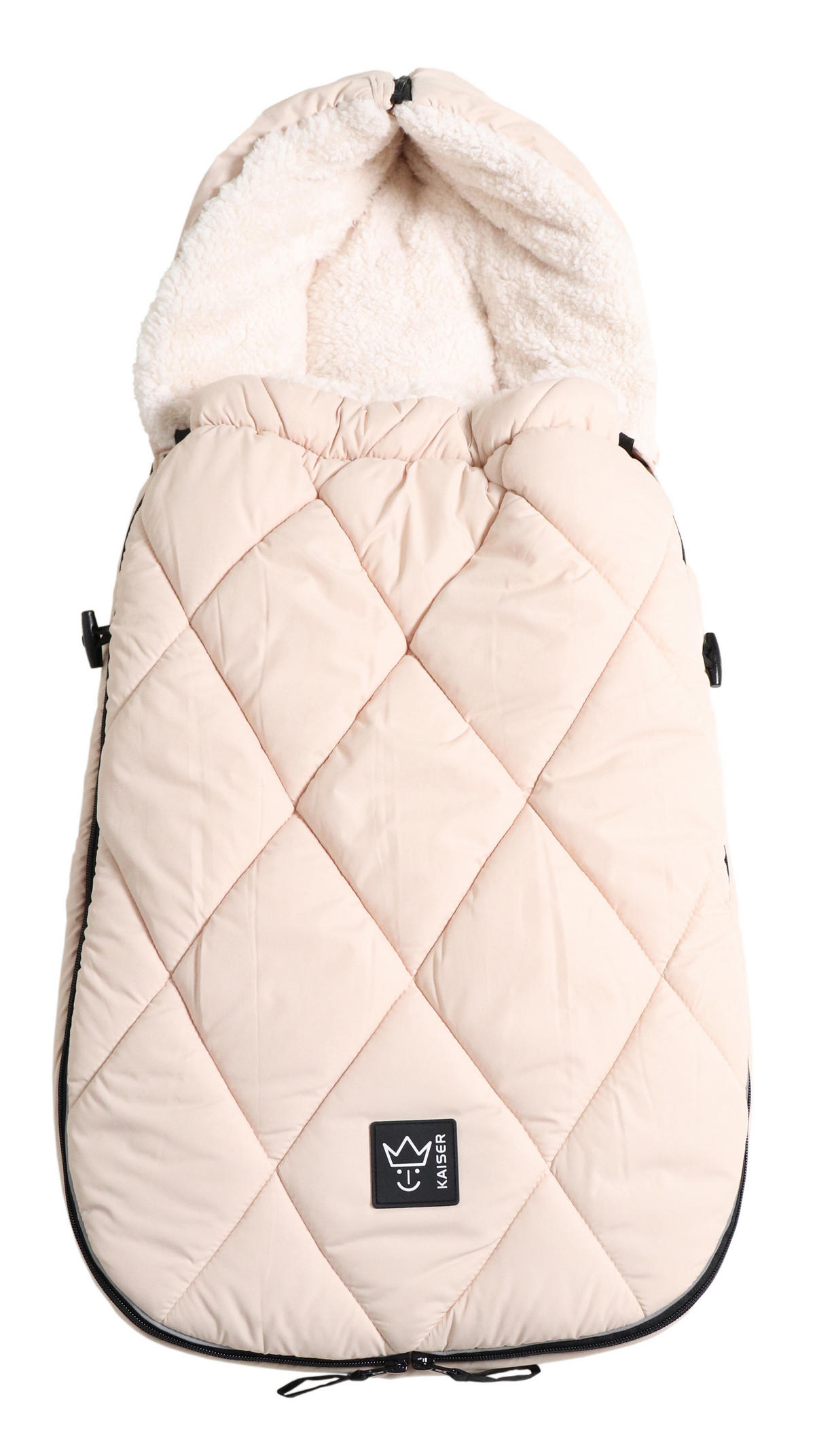 KINDERWAGEN-FUSSSACK XL TOO, sand/creme - Beige, Textil (46/10/105cm) - Kaiserbaby