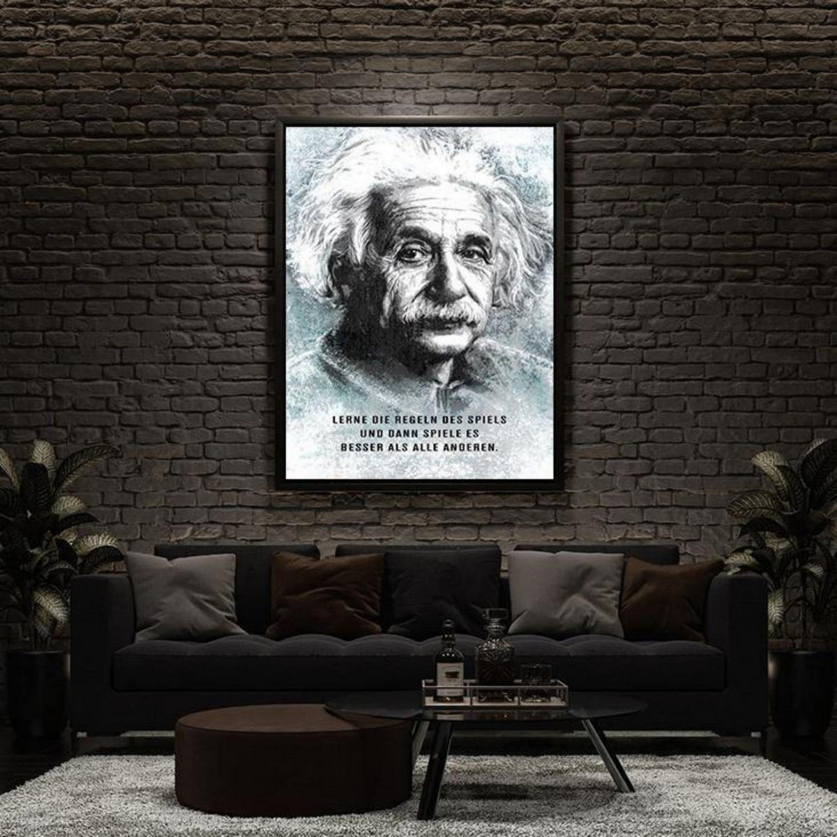 WANDBILD XXL SPIEL UM ZU GEWINNEN! - 80 x 120cm - Weiß, Textil (80/120cm) - Hustling Sharks