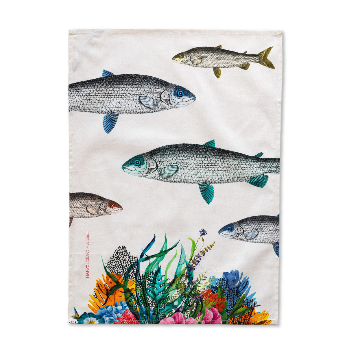 GESCHIRRTUCH (2 tlg) fish 70x50 cm mehrfarbig - Multicolor, Textil (70/50cm) - Happy Friday