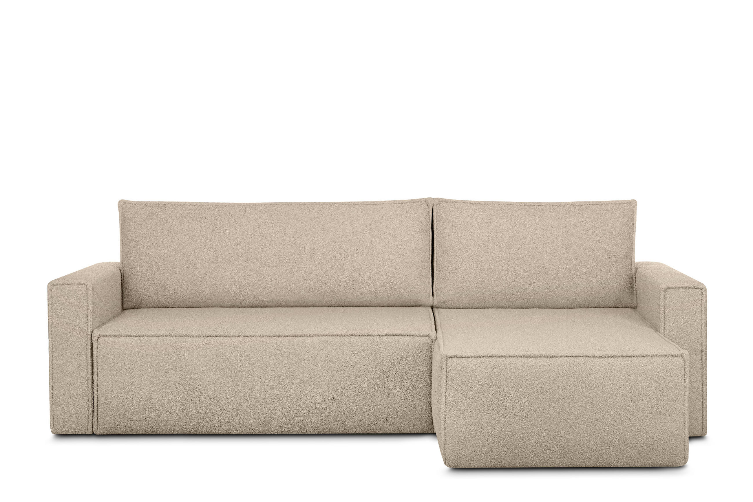 ECKSOFA-LINKS/RECHTS NAPI II mit Schlaffunktion, hellbeige - Beige, Textil (246/148cm) - KONSIMO®
