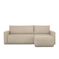 ECKSOFA-LINKS/RECHTS NAPI II mit Schlaffunktion, hellbeige - Beige, Textil (246/148cm) - KONSIMO®