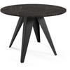 ESSTISCH Gala, Runder Tisch mit Ausziehfunktion, 100-140x100 cm, Schwarz+Black Pietra Grigia - Schwarz, Metall (100/100/76cm) - Beautysofa