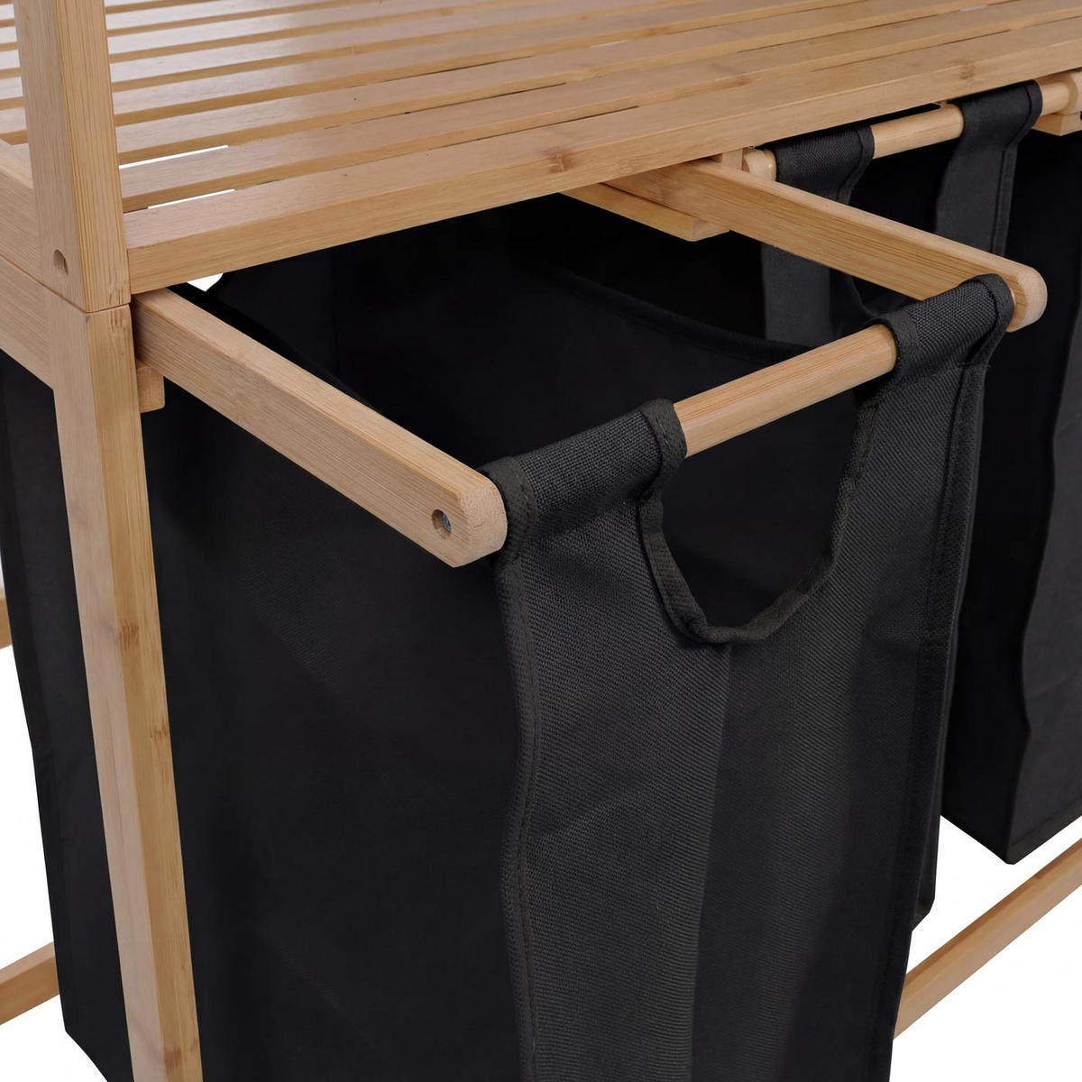 KOŠ NA PRÁDLO Hnedý, Čierny - hnedá/čierna, drevo (80/125/40cm) - MCW