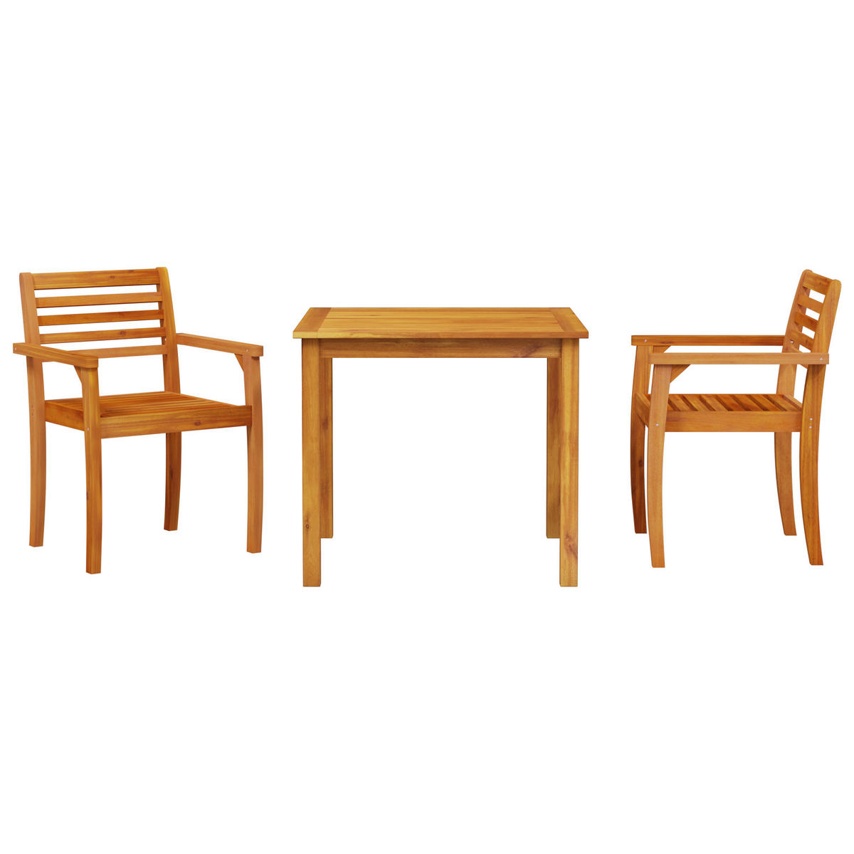 GARTENTISCH Tischvin 85/75/85 cm - Hellbraun, Naturmaterialien (85/85/75cm) - ZMH