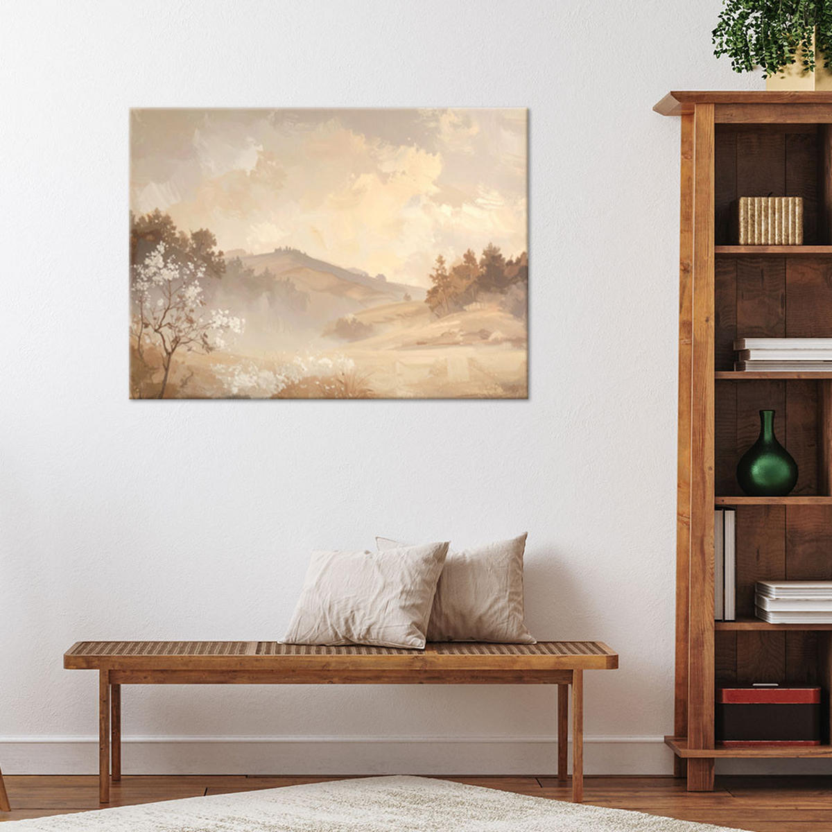 LEINWANDBILD Landschaften 120x80cm - Beige, Textil (120/80cm) - Feeby