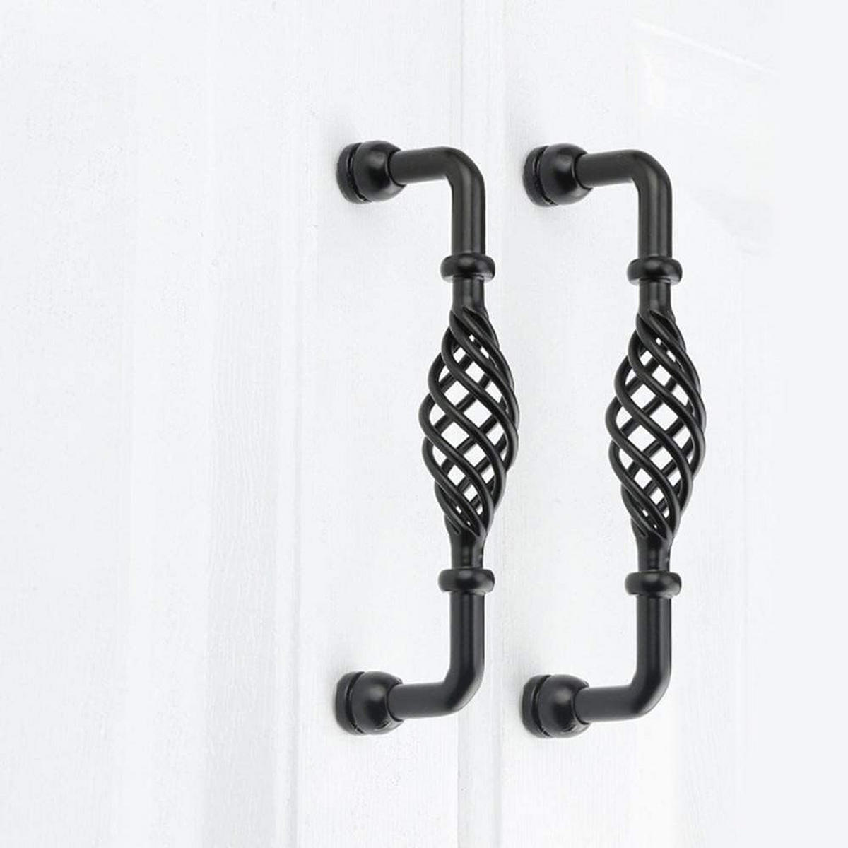 MÖBELGRIFF Schwarz 2er-Set 96 mm - Schwarz, Metall (0.2/3.5/1.1cm)