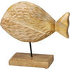 DEKOOBJEKT Ryba Braun 23x22x6 cm Holz - Braun, Holz (6/22/23cm) - Mondex