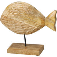 DEKOOBJEKT Ryba Braun 23x22x6 cm Holz - Braun, Holz (6/22/23cm) - Mondex