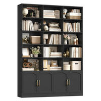 BÜCHERREGAL 209 cm schwarz - Schwarz, Holzwerkstoff (150/209/23.7cm)