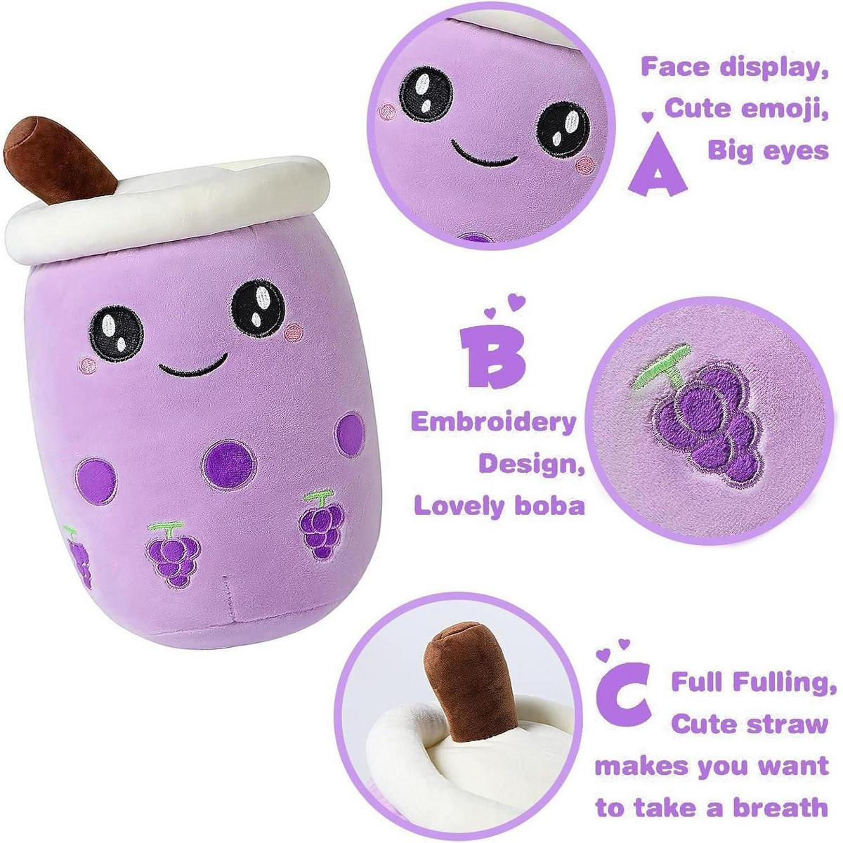PLÜSCHTIER Boba Tee 24 cm Lila - Lila, Textil (15/24cm)