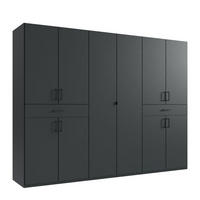 KLEIDERSCHRANK Tibet graphit 270 / 58 / 208cm - Graphitfarben, Holz/Holzwerkstoff (313/208/58cm) - Wimex