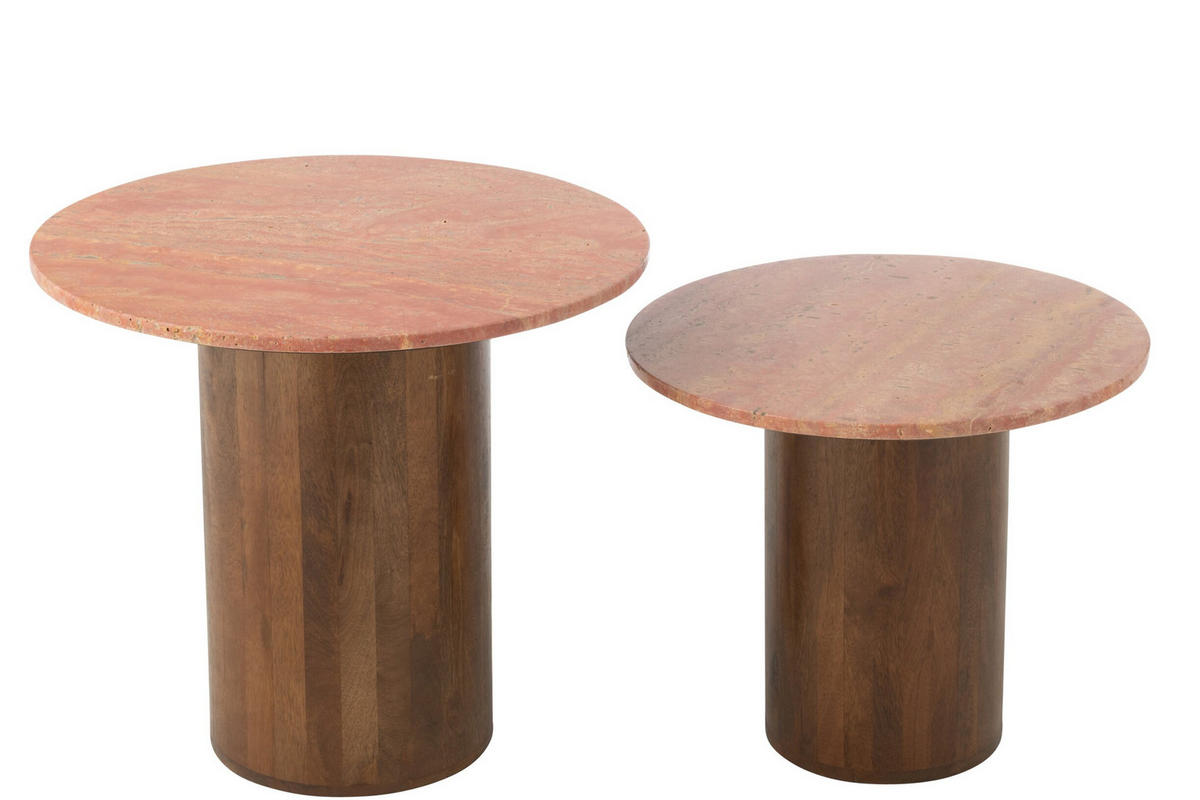 BEISTELLTISCH RUND - Braun, Holz (56/56/50cm) - J-Line