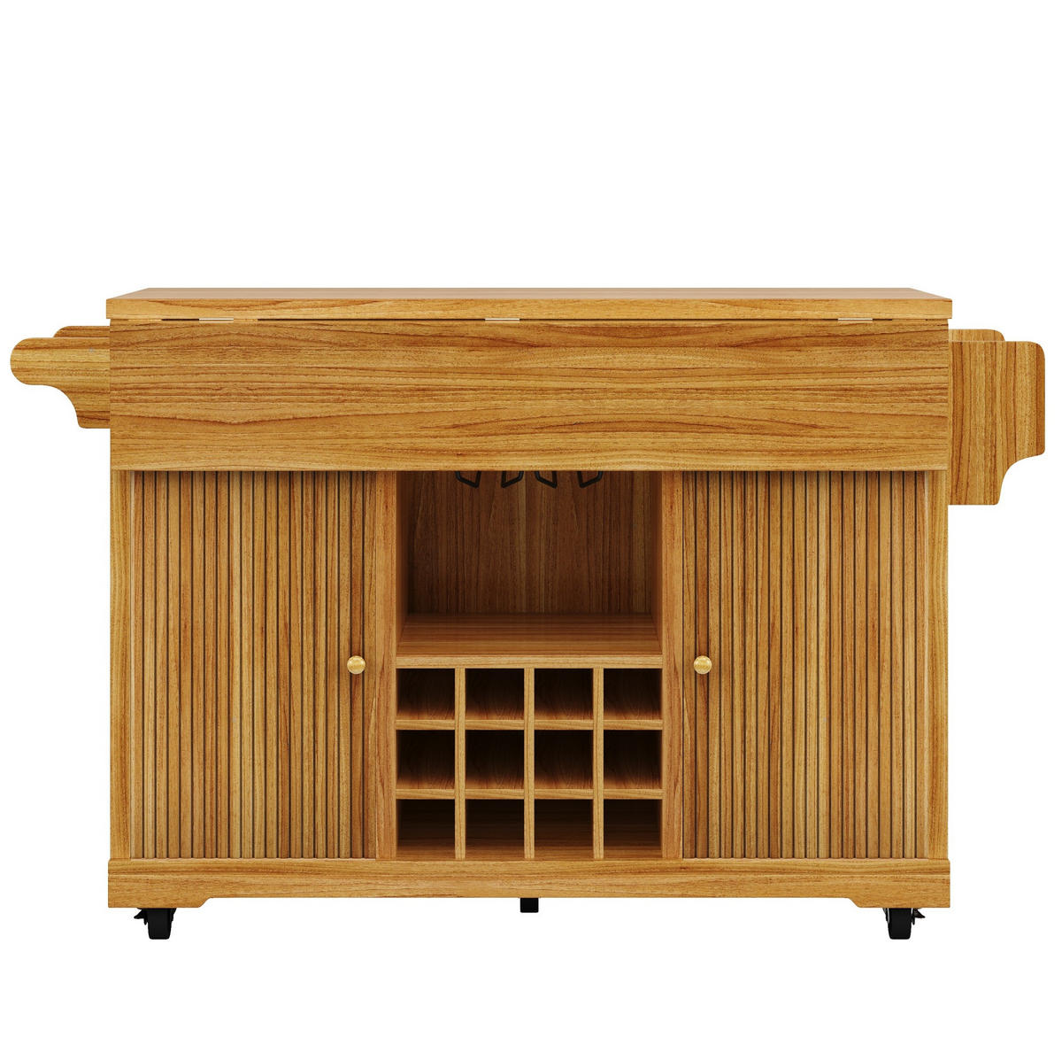 SERVIERWAGEN mit Stauraum und Ausziehfunktion 142,5 x 80 x 95 cm Dark Brown - Braun, Holz (80/95/142.5cm) - Beauniv
