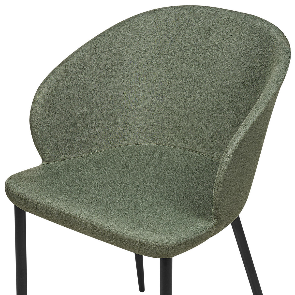 JÍDELNÍ ŽIDLE sada 2 ks tmavě zelená/černá Mason - černá/zelená barva, textil (45/82/45cm) - Beliani