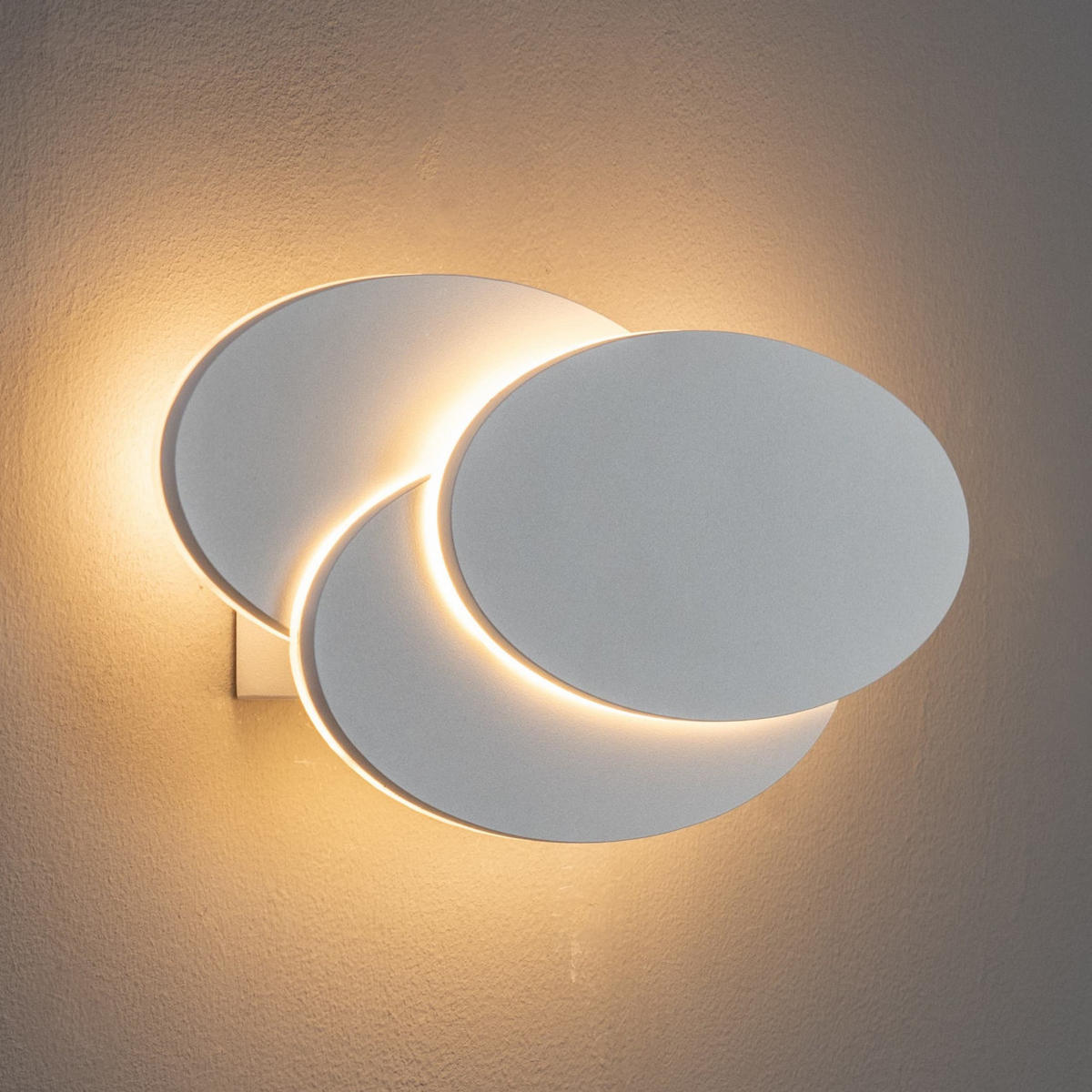 WANDLEUCHTE Lunar, Weiß, 26cm - Weiß, Metall (12.5/26/26cm) - KOSILUM