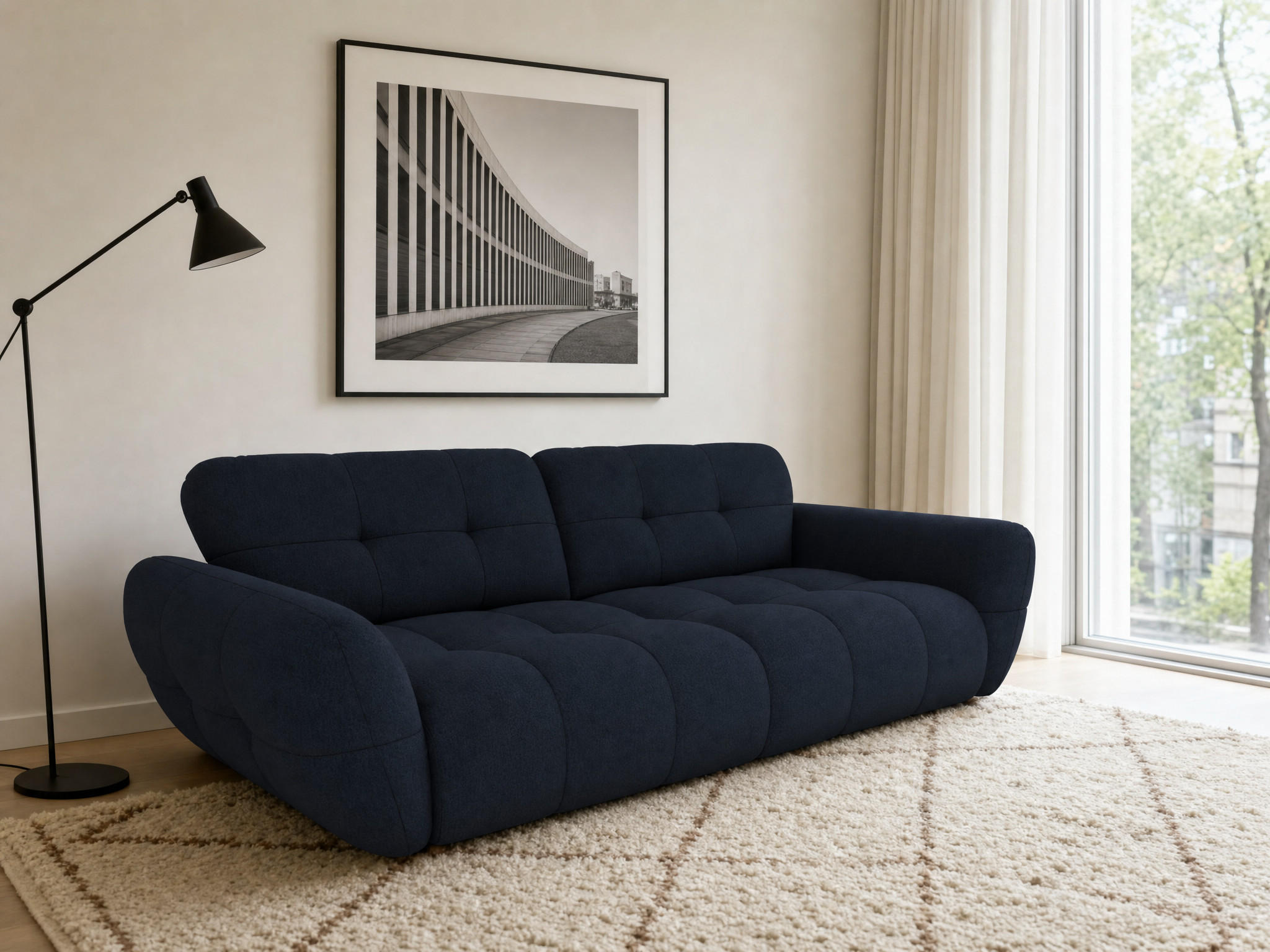 foamnova Bigsofa Dunkelblau 272x68x134 cm