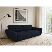 BIGSOFA Vannes Chenille Blau 272/134/68 cm - Dunkelblau, Kunststoff/Textil (272/68/134cm) - foamnova
