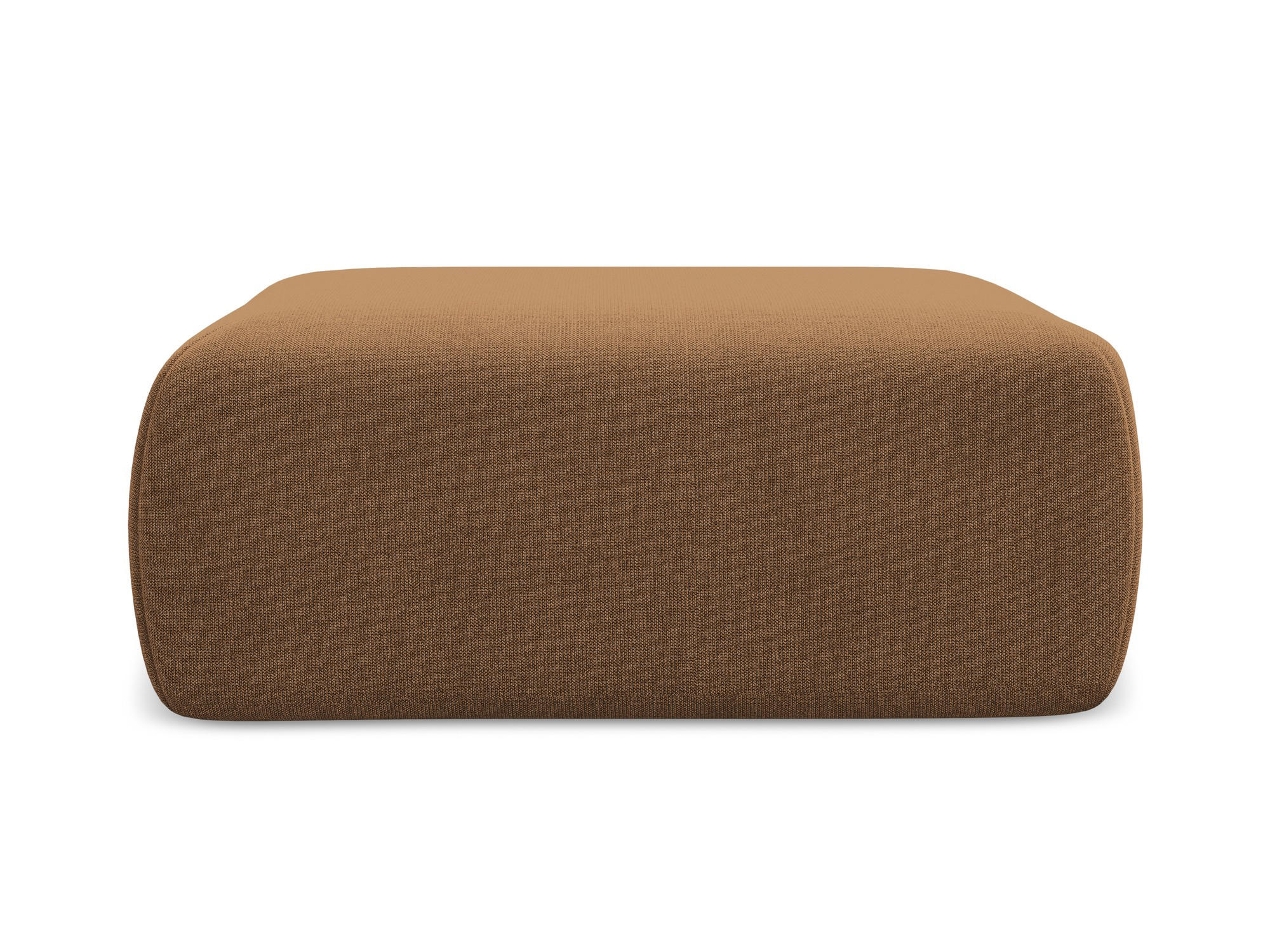 POUF Strukturstoff Stoff Orange - Terra cotta/Schwarz, Kunststoff/Textil (102/40/62cm) - Makamii