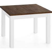 ESSTISCH Toren Weiß ausziehbar verlängerbar quadratisch, Eiche Braun Rustikal 100-200/100/76.5 cm - Alteiche/Weiß, Holz/Holzwerkstoff (100/100/77cm) - WFL GROUP