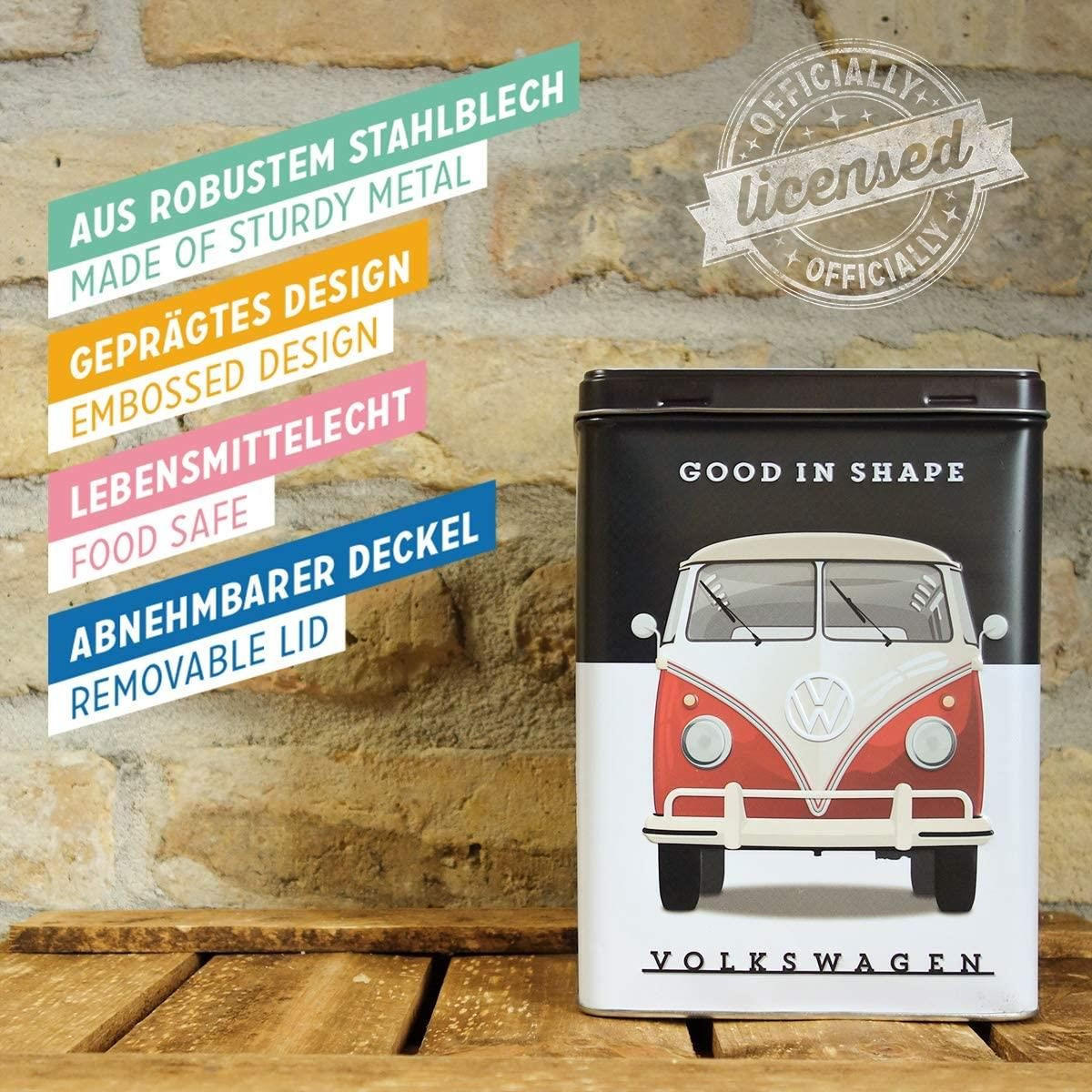 VORRATSDOSE L Volkswagen VW Good in Shape - Multicolor, Metall (14/20/10cm) - Nostalgic-Art