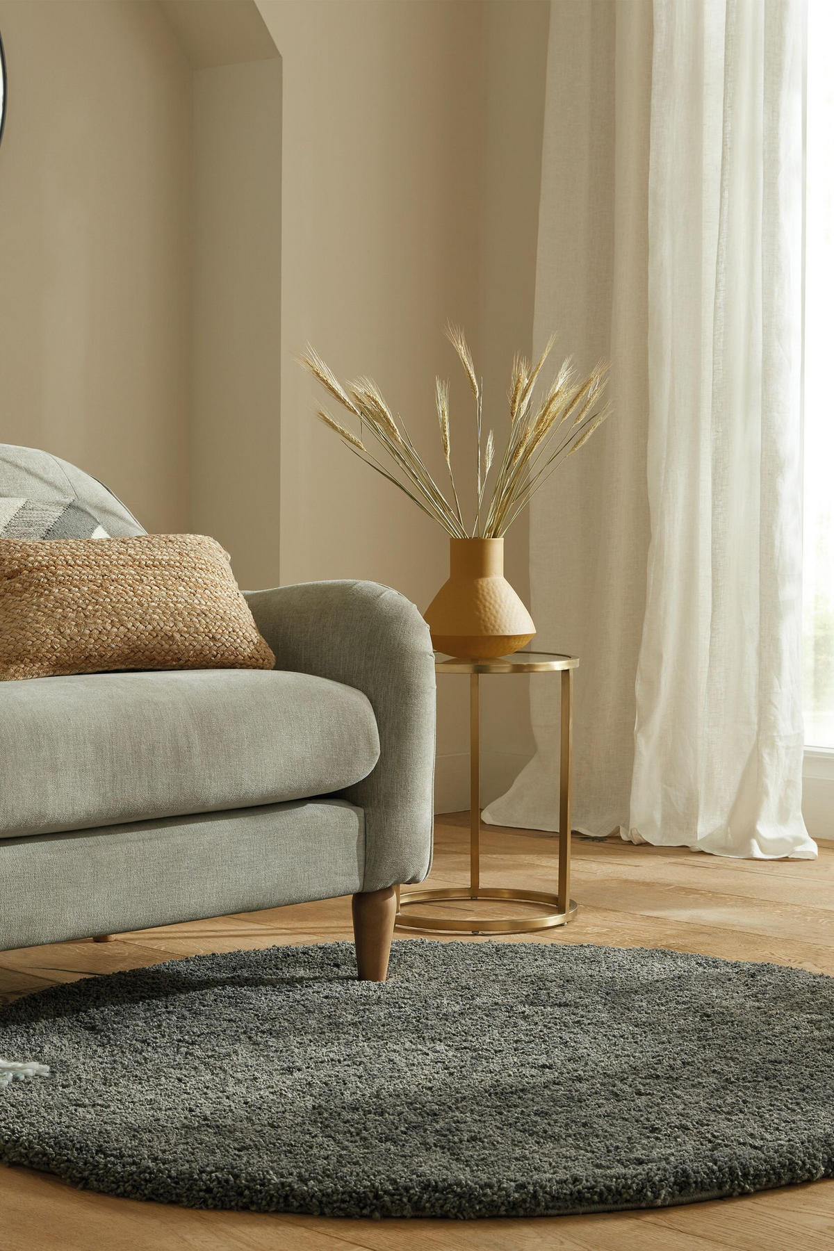 TEPPICH Hochflor Shaggy-Design, teddyweich LYNE, Anthrazit 133x133 cm - Anthrazit, Textil (133/133cm) - KADIMA DESIGN