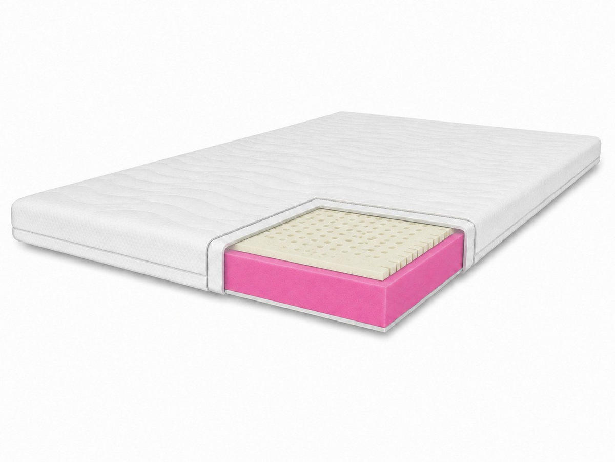 MARPUR TOP5 Latex Topper 160x200 cm H3, 5 cm, Weiß - Weiß, Textil (160/200cm) - Marpur