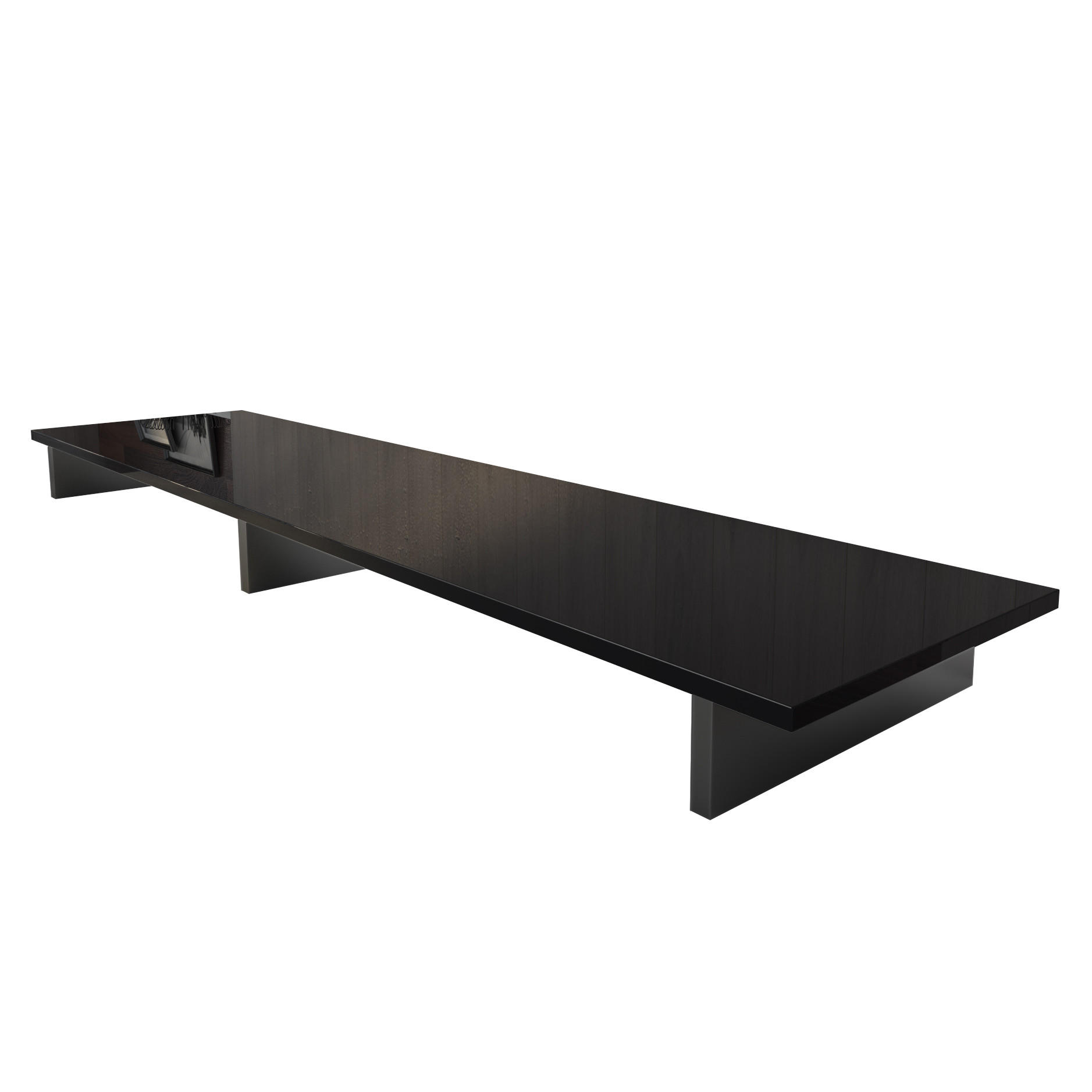 TVAUFSATZ Game Schwarz matt / Schwarz Hochglanz - Schwarz Hochglanz, Holzwerkstoff (138.5/9.5/34.5cm) - Vladon