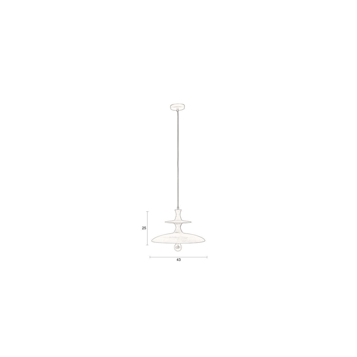 PENDELLEUCHTE Cath 43 cm Braun - Beige, Holz (43/43/25cm) - Dutchbone