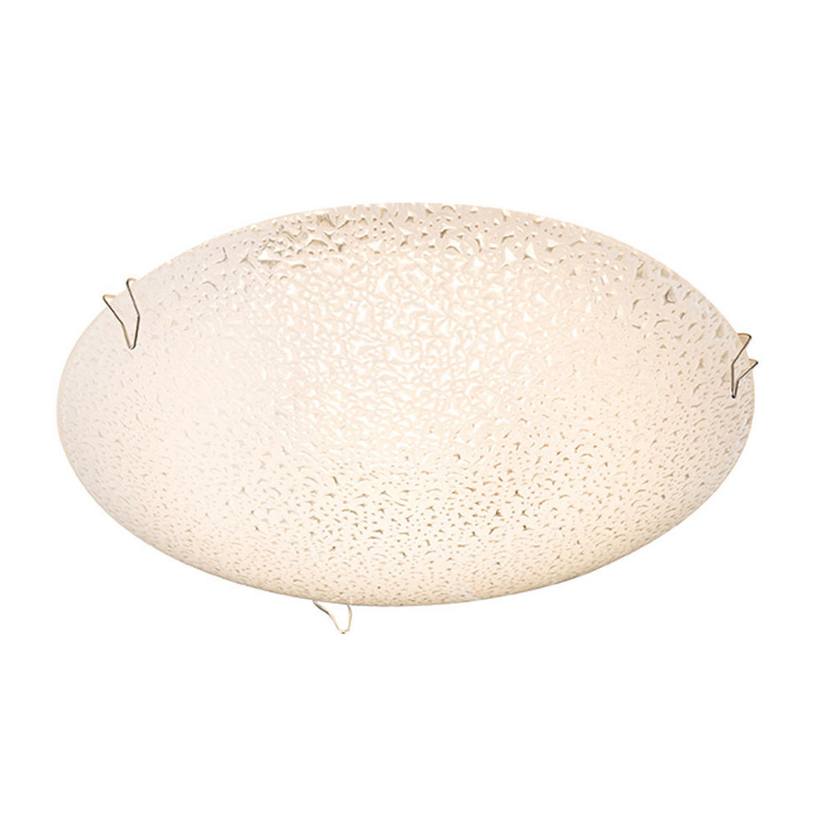 LED DECKENLEUCHTE Glas Weiß Graphitmuster - Weiß, Glas (20/20/6cm)