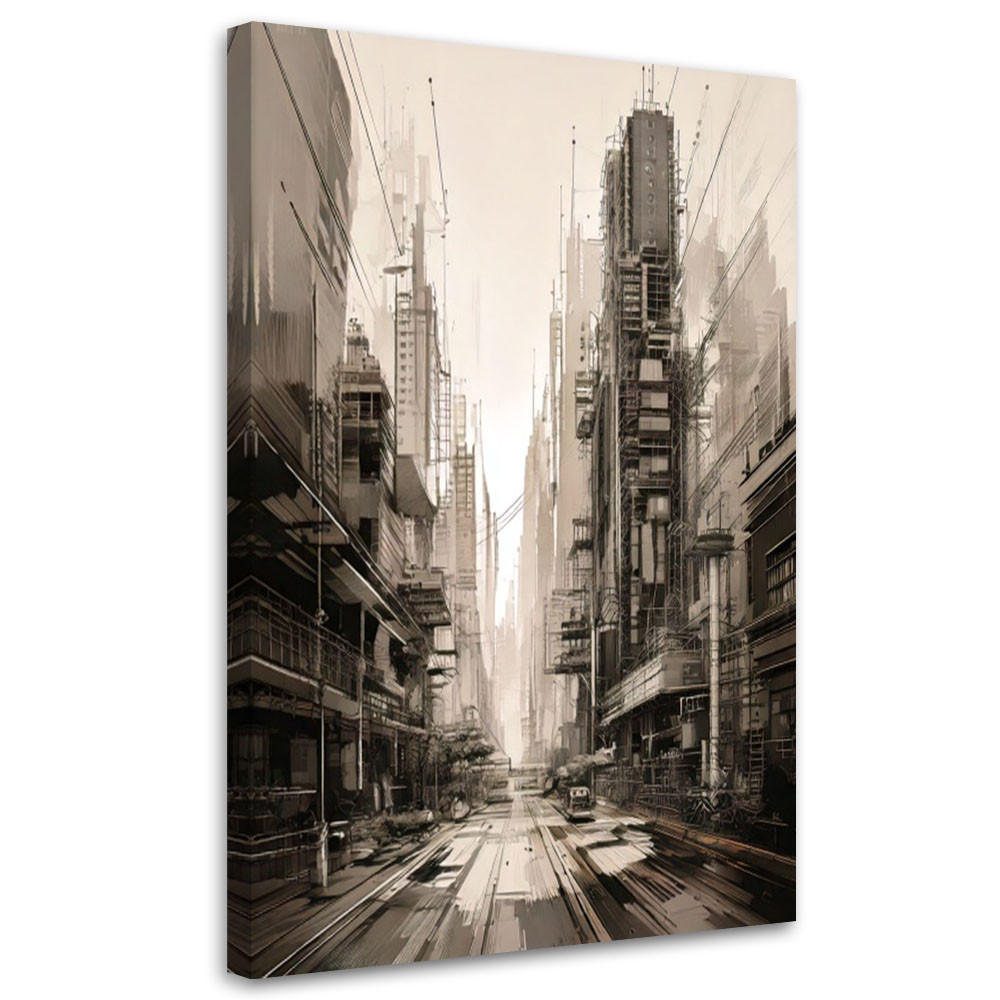 LEINWANDBILD Abstraktion 60x90cm - Braun, Textil (60/90cm) - Feeby