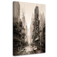 LEINWANDBILD Abstraktion 60x90cm - Braun, Textil (60/90cm) - Feeby