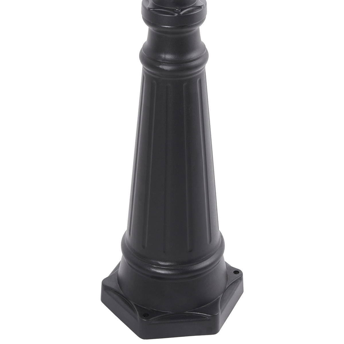 AUSSENLATERNE Schwarz Lemro - Schwarz, Metall (26/52/199cm) - Beliani
