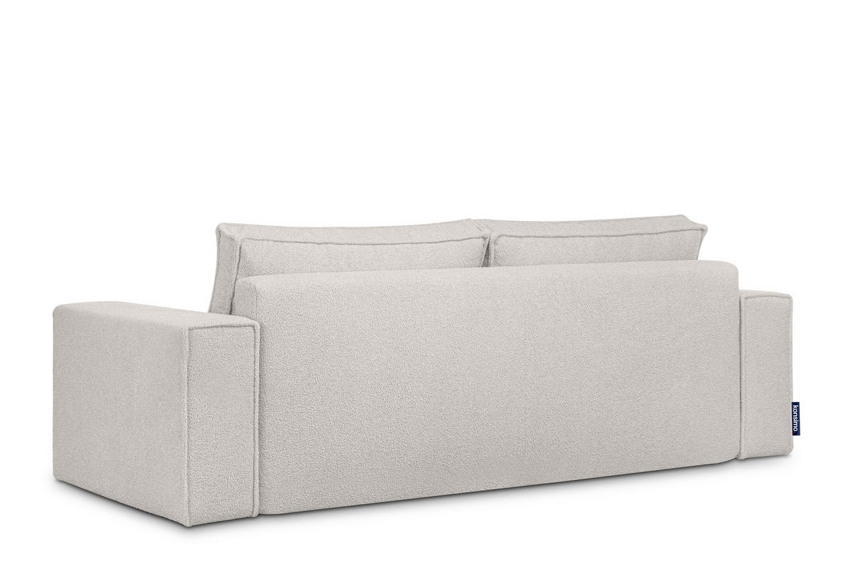 3-SITZER-SOFA NAPI II mit Schlaffunktion, weiß - Weiß, Textil (244/89/101cm) - KONSIMO®