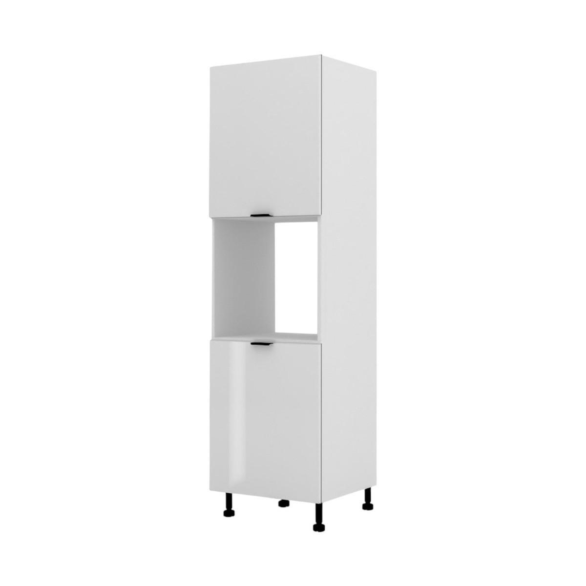 BACKOFEN-HOCHSCHRANK – 60 cm – KU-S60P – Lunara – Weiß Hochglanz - Weiß Hochglanz, Holzwerkstoff (60/203/56cm) - hi-markt