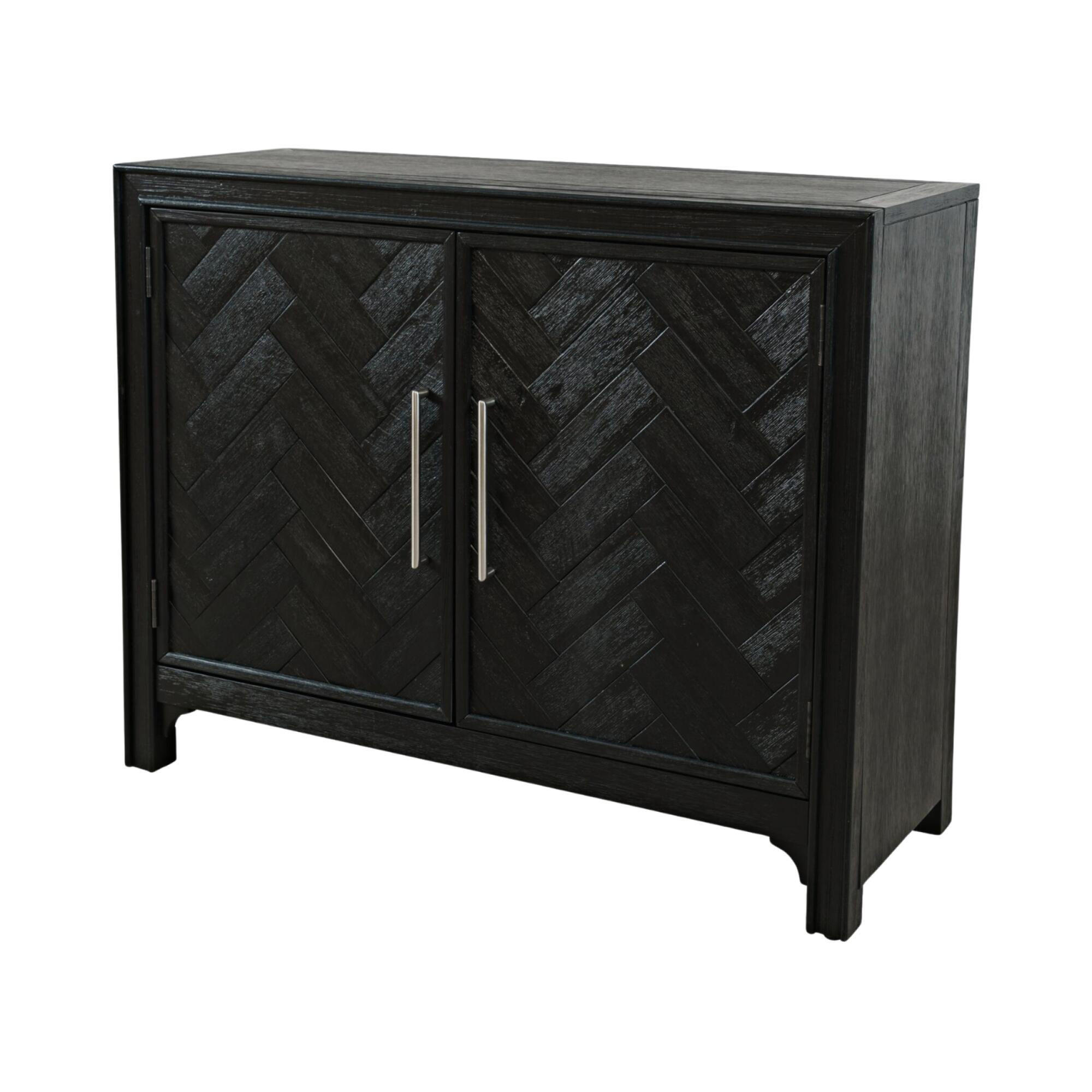 SIDEBOARD AVOLA Schwarz 102x38x82 cm - Schwarz, Holz (102/82/38cm) - FURNLUX
