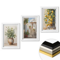 WANDBILDER 3er-Set - 20x30 cm Weißer Rahmen - Zitronenblumen im Topf, Straßen - Weiß, Kunststoff (20/30cm) - ArtPrintCave
