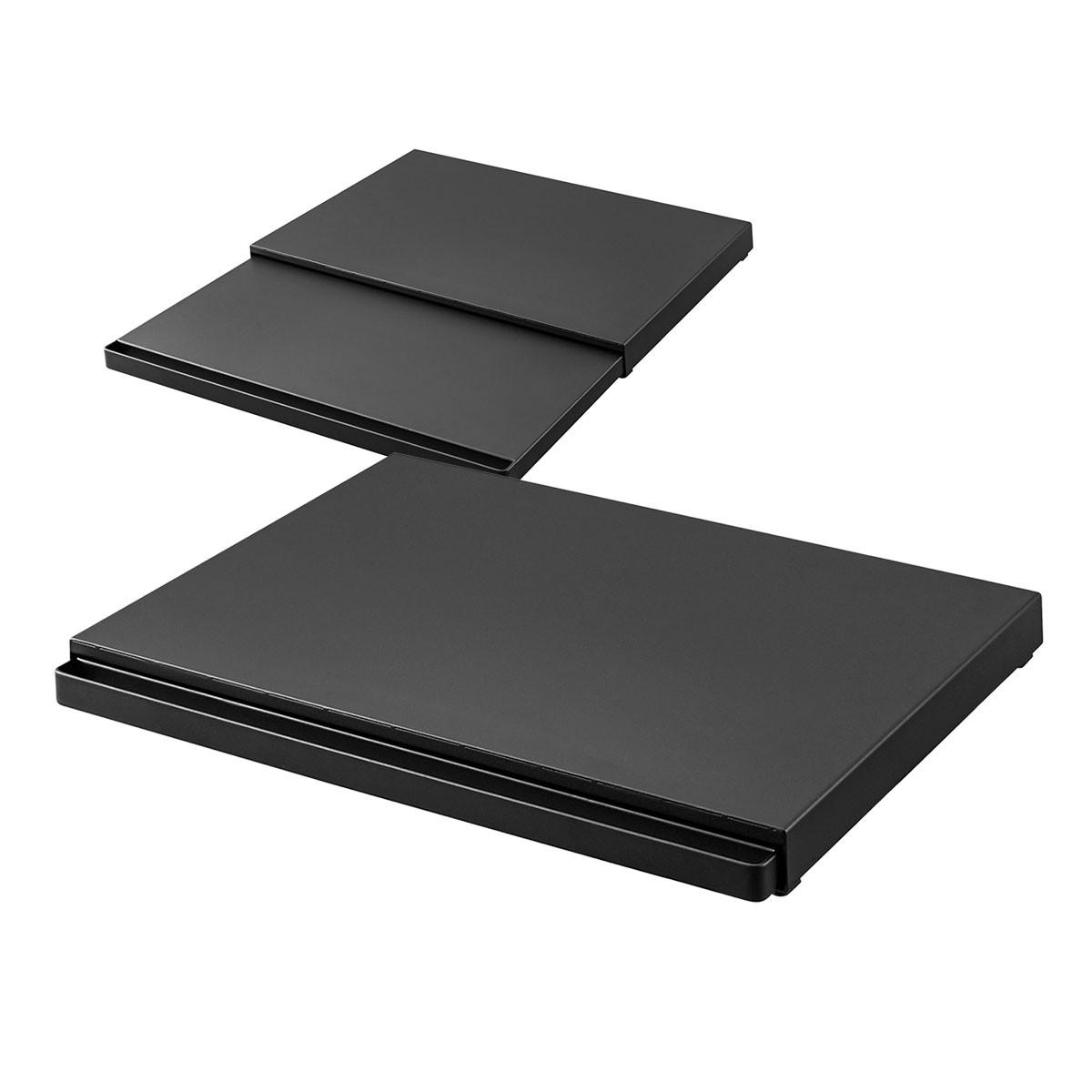 ARBEITSPLATTEN-AUSZIEHTABLETT Tower schwarz 45/4/37 cm - Schwarz, Metall (37/4/45cm) - Yamazaki