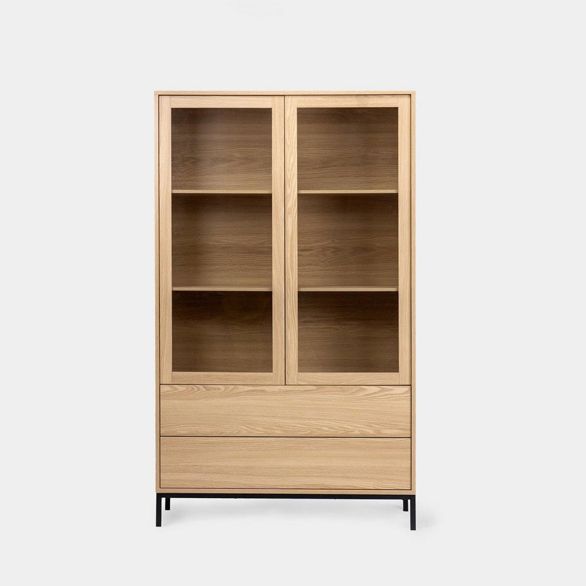 VITRINENSCHRANK DOPPELTER Remi Natürlich 100 cm x 170 cm - Naturfarben, Holzwerkstoff (100/170/40cm)