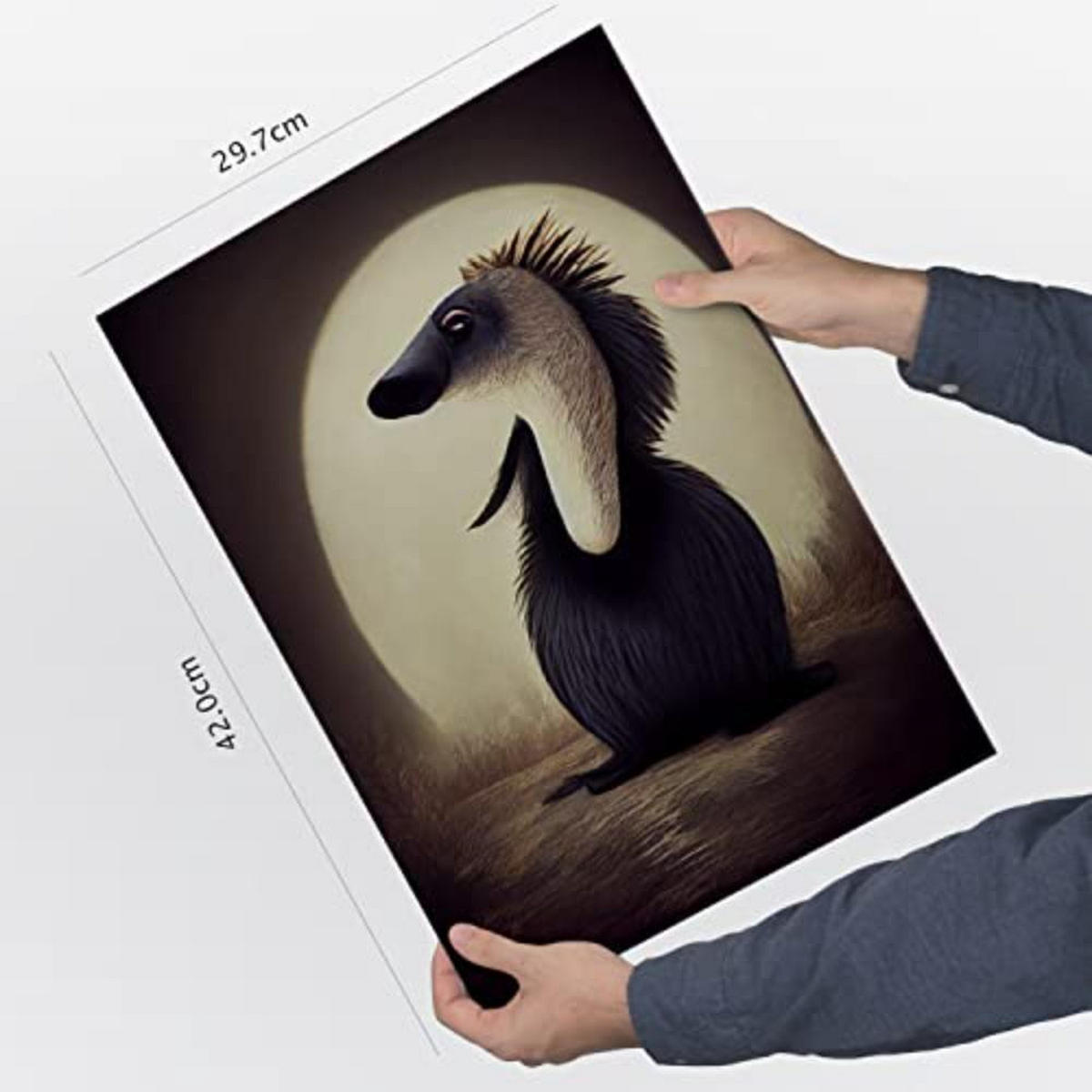 POSTER Set mit 4 Tier Braun im T Burton Goth Stil A3 Rahmenlos - Klar, Papier (29.7/3cm) - Nacnic