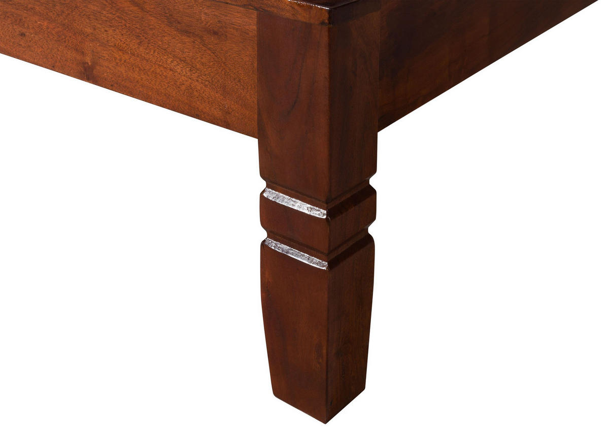 BETT Massivholz Akazie 180 x 200 x 90 dunkelbraun OXFORD #230 - Dunkelbraun, Holz (180/200cm) - Massivmoebel24