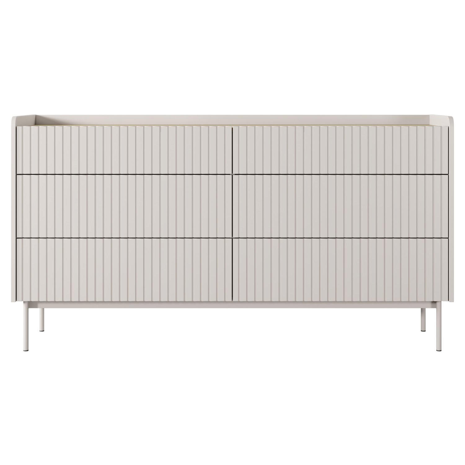 KOMMODE Liwelo Greige 153 cm - Taupe, Holzwerkstoff/Metall (153/82.2/38cm) - Selsey