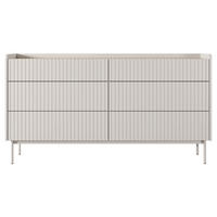KOMMODE Liwelo Greige 153 cm - Taupe, Holzwerkstoff/Metall (153/82.2/38cm) - Selsey
