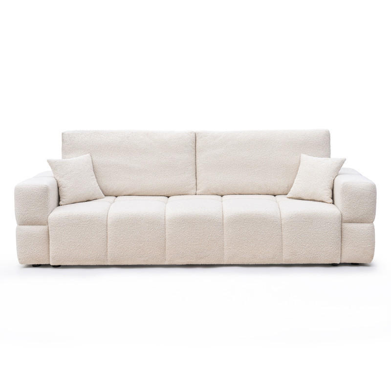SCHLAFSOFA BUENO mit Bettkasten Creme - Creme, Holzwerkstoff/Kunststoff (245/85/93cm) - Idohome