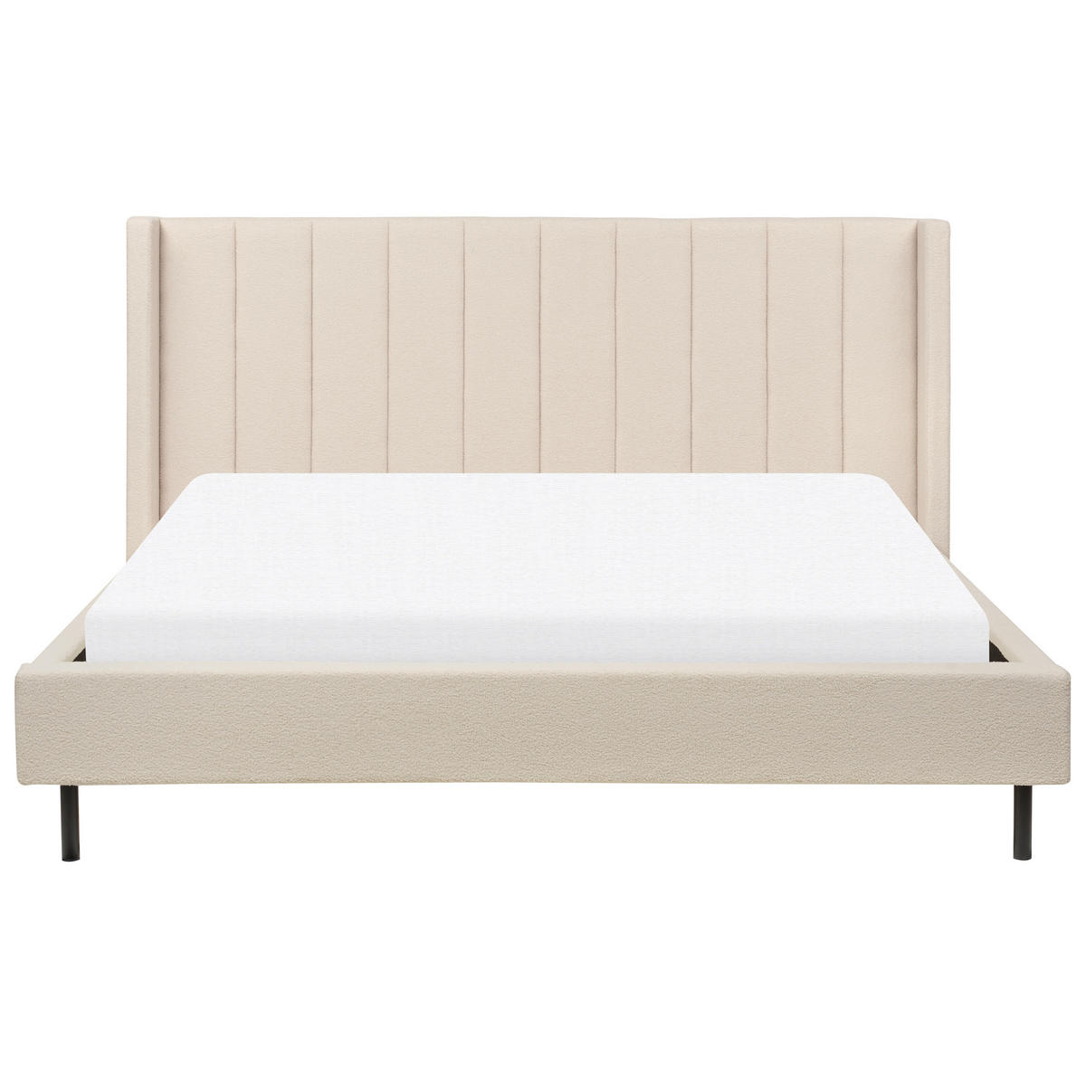 POLSTERBETT mit Lattenrost 180/200 cm Beige Villette - Beige, Textil (180/200cm) - Beliani