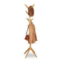 GARDEROBENSTÄNDER - Hellbraun, Holz (40.5/179/40.5cm) - Relaxdays