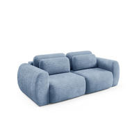 SCHLAFSOFA Simone - Hellblau, Holzwerkstoff/Textil (266/95/110cm) - Fun Möbel