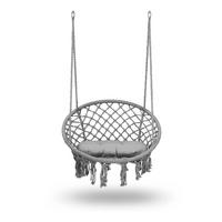 HÄNGESESSEL für den Garten BOHO Schaukel grau - Grau, Metall (80/39/63cm)