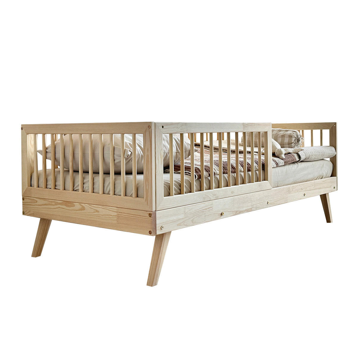 POSTEĽ 90/200 Maylis Prírodné drevo - hnedá, drevo (90/200cm) - Petits-meubles